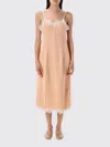 Carven Peony Lingerie Dress With Adjustable Straps In Pink