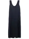 Carven Tank Maxi Dress In Navy