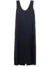Carven Tank Maxi Dress In Navy