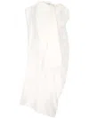 Carven White Sleeveless Midi Dress In White