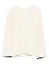 Carven Drop-shoulder Sweatshirt In White