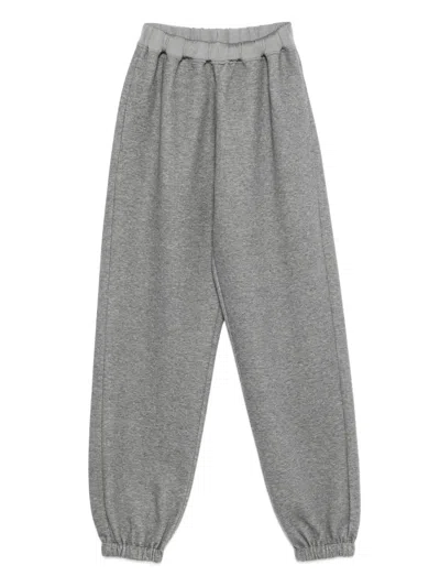 Carven Elastic-cuffed Track Pants In Gray