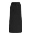 Carven Elasticated Midi Skirt In Black