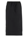 Carven Elasticated-waist Midi Skirt In Black