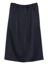 Carven Elasticated-waist Midi Skirt In Blue