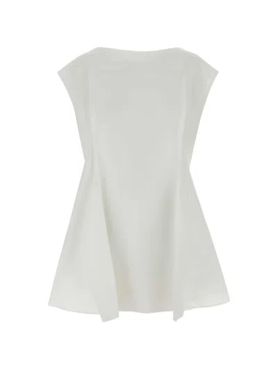 Carven Sh415-sleveless Esperanto Top In White