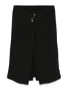 Carven Wrap-effect Embellished Crepe Midi Skirt