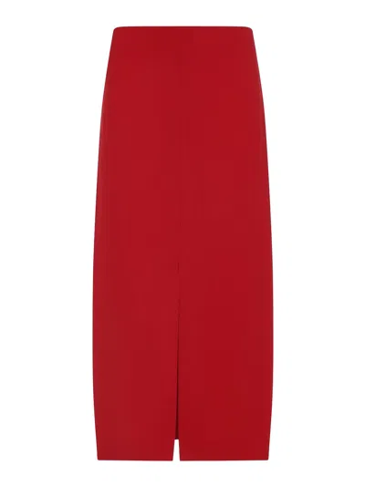 Carven Acetate Midi Skirt Women In Red