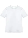 Carven Fitted T-shirt In Double Satin In White
