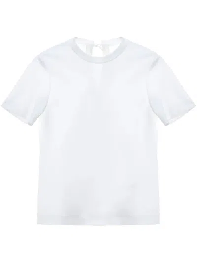 CARVEN FITTED T-SHIRT IN DOUBLE SATIN