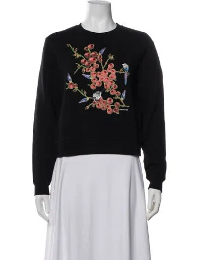 Pre-owned Carven Floral Print Jacket In Black