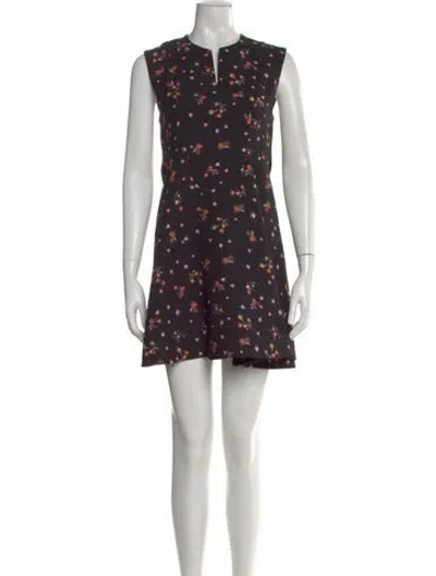 Pre-owned Carven Floral Print Mini Dress In Multi