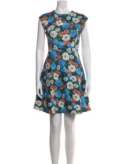 Pre-owned Carven Floral Print Mini Dress In Multi
