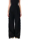 Carven Fringed Trousers In Black