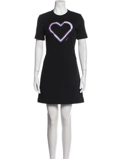 Pre-owned Carven Graphic Print Mini Dress In Black