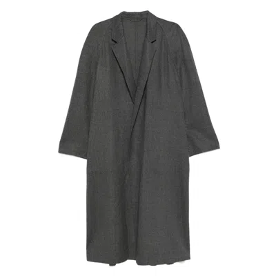 CARVEN CARVEN GREY COATS - SINGLE BREASTED COATS WOMEN