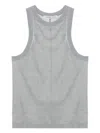 Carven Gray Silk Jersey Tank Top