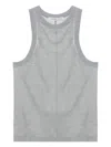 Carven Gray Silk Jersey Tank Top In Gray