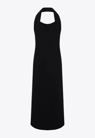 CARVEN HALTER-NECK MAXI DRESS