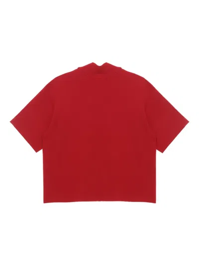 Carven High-neck Short-sleeve Top
