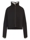 Carven High-neck Zip-front Jacket In Animal Print