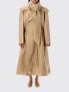 Carven Scarf Trench Coat In Brown
