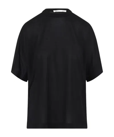 Carven Jt224 Oversized T-shirt In Black