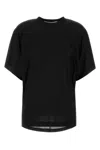 Carven Black Silk Oversize T-shirt In Black