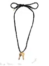 Carven Key-charm Necklace In Black