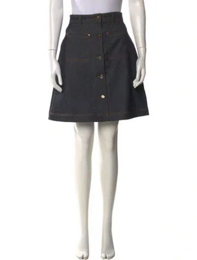 Pre-owned Carven Knee-length Skirt In Blue