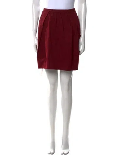 Pre-owned Carven Knee-length Skirt In Burgundy