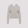 Carven Cashmere Button-up Sweater With Delicate Tie Detail