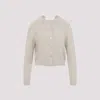 Carven Womens Oat Tie-back Brushed Cashmere Knitted Cardigan In Brown