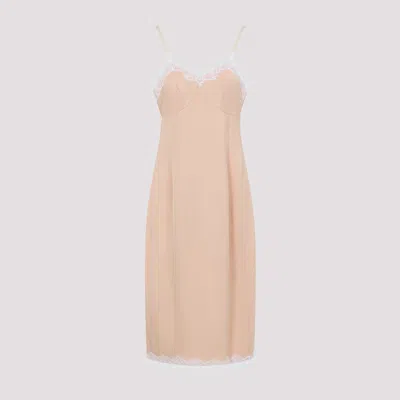 Carven Lingerie Viscose Midi Dress In Pink