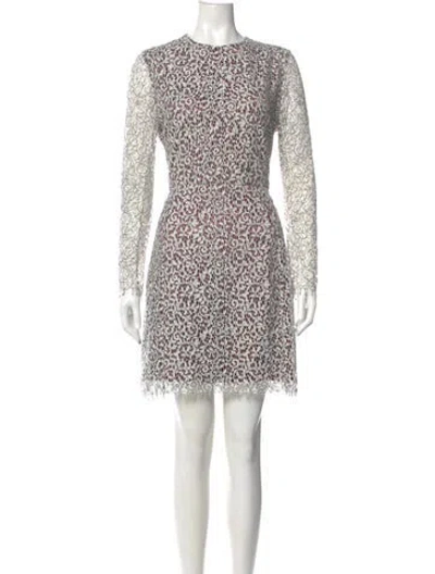 Pre-owned Carven Lace Mini Dress In Multi