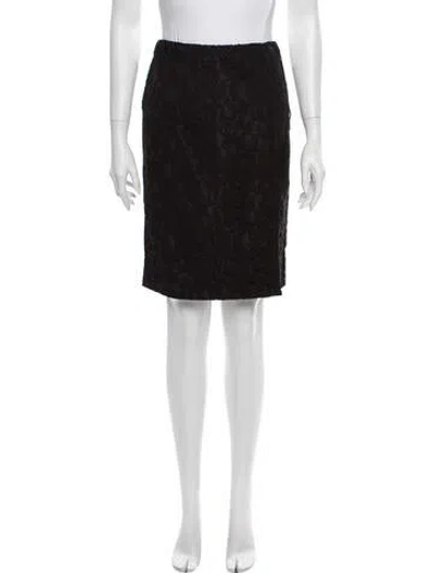 Pre-owned Carven Lace Pattern Knee-length Skirt W/ Tags In Black