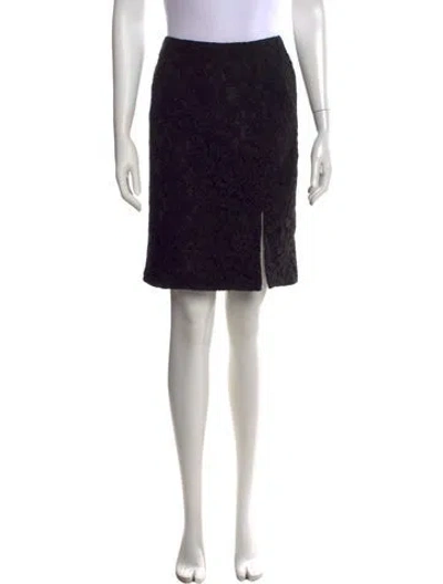 Pre-owned Carven Lace Pattern Mini Skirt In Black