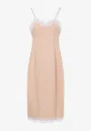 Carven Peony Lingerie Dress With Adjustable Straps In Beige