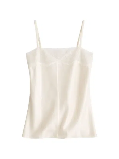 Carven Lace-trimmed Silk Top In Multi