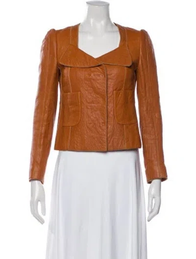 Pre-owned Carven Lamb Leather Jacket In Multi