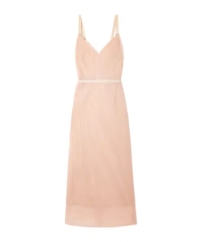 Carven Layered Cotton-gauze Gown In Pink