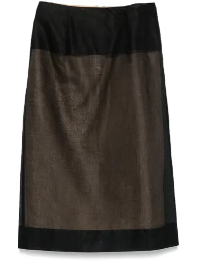 CARVEN LAYERED MIDI SKIRT