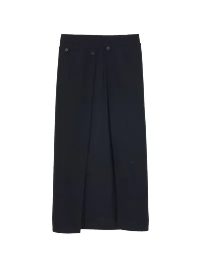 Carven Layered Midi Skirt In Black