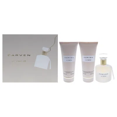 Carven Le Parfum By  For Women - 3 Pc Gift Set 3.33oz Edp Spray, 3.33oz Perfumed Body Milk, 3.33oz Pe In Multi