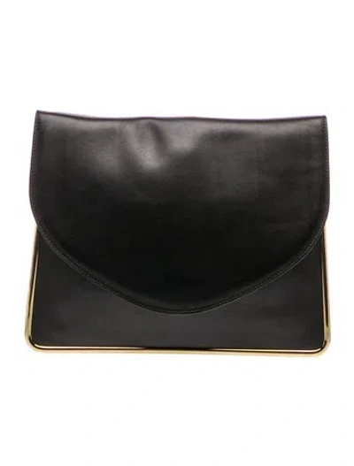 Pre-owned Carven Leather Portfolio In Black