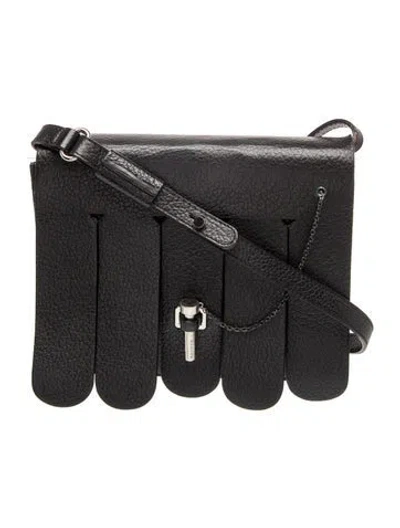 Pre-owned Carven Leather Shoulder Bag In Black