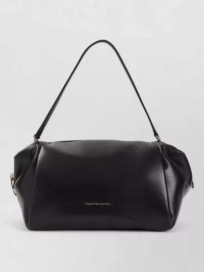 Carven Leather Shoulder Bag Detachable Strap Hardware In Red
