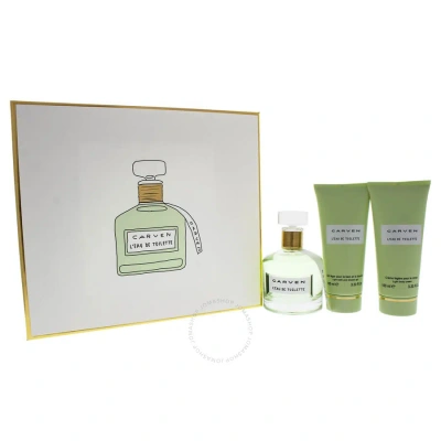 Carven Leau De Toilette By  For Women - 3 Pc Gift Set 3.33oz Edt Spray In Cream