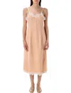 Carven Beige Open-back Slip Maxi Dress