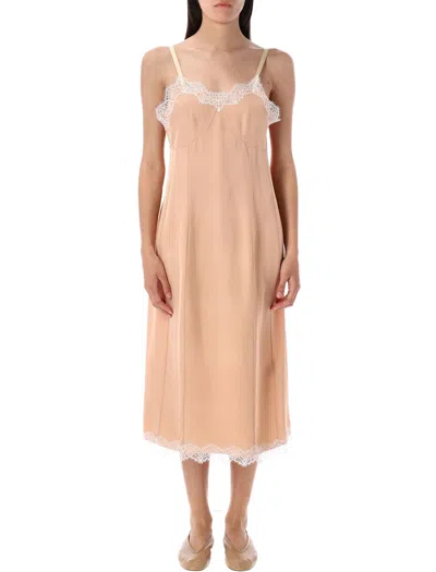 Carven Lingerie Dress In Pink